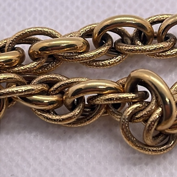 Romanza Italy Chunky Rolo Belcher Chain Gold Tone 18 Inch Necklace - Picture 7 of 11